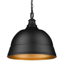 Golden 7313-L BLK - Golden Lighting Rebel 2-light Pendant in Matte Black